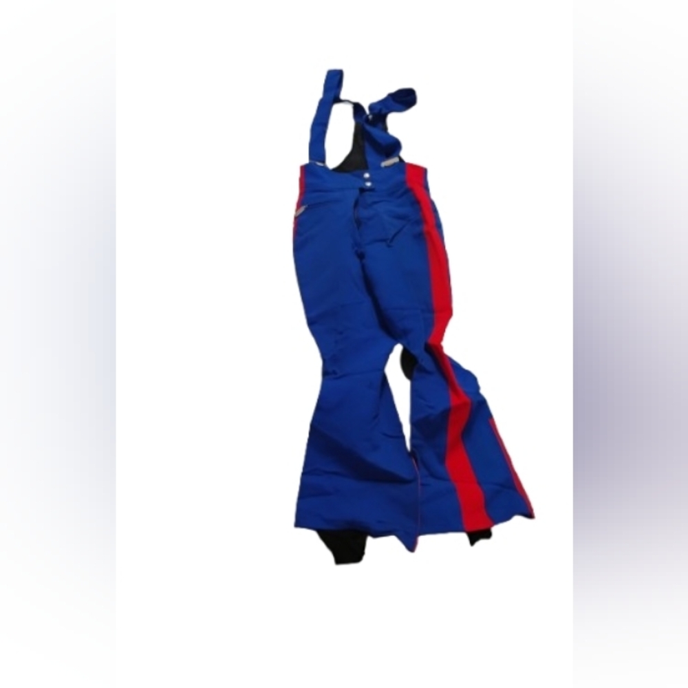 Vintage 1970s Topher Womens Ski Suit Overalls Colorblock Fits Sz XS